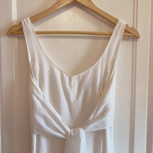 Vintage 80s White Linen Bergdorf Goodman Sundress